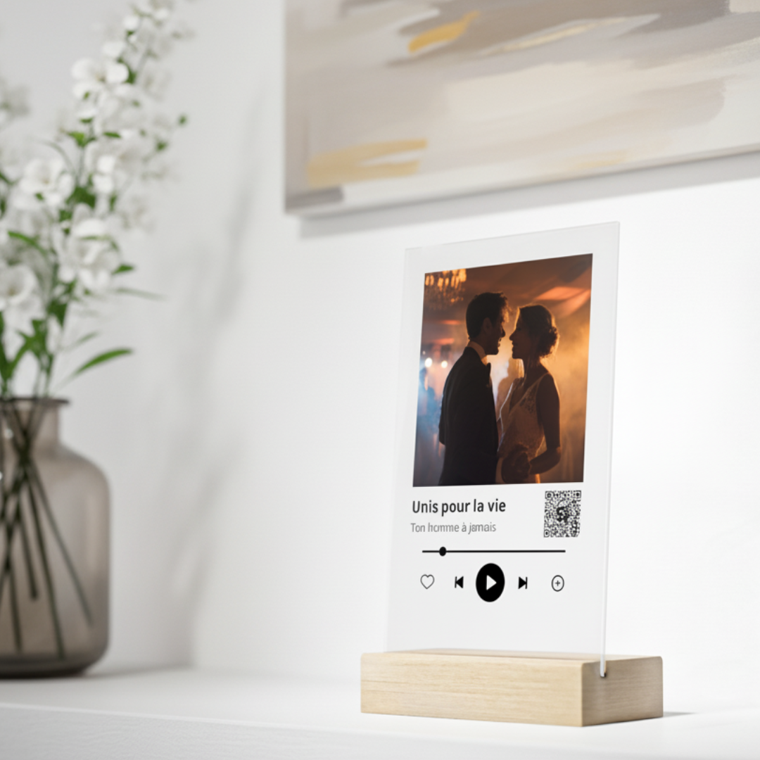 Osobní akrylová deska TailorTune na pracovním stole